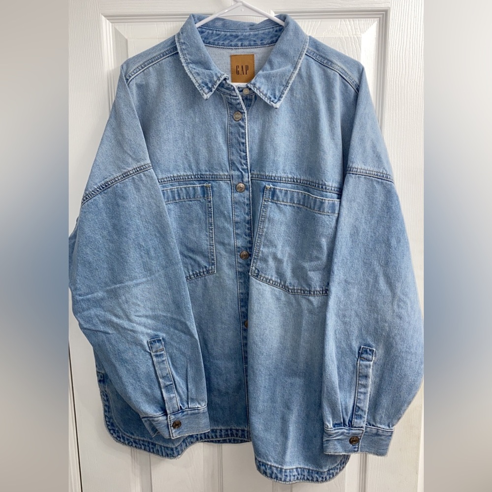 Denim Utility Shirt Jacket